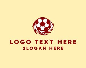 Ball - Flame Soccer Club logo design