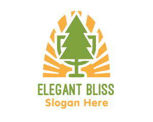 Christmas - Bio Tree Emblem logo design