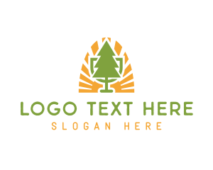 Solar - Bio Tree Emblem logo design