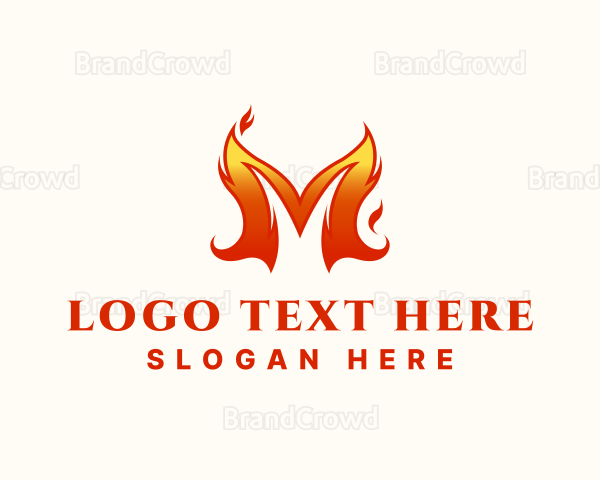 Spicy Blazing Flame Logo