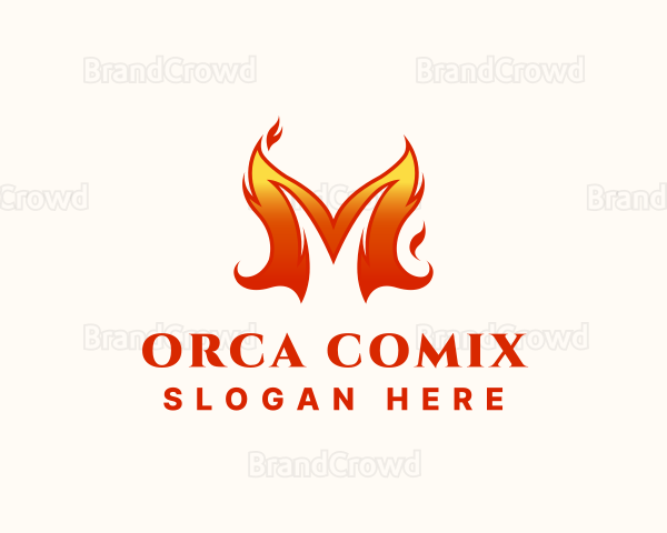 Spicy Blazing Flame Logo