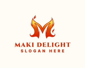 Spicy Blazing Flame  logo design