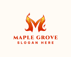 Spicy Blazing Flame  logo design