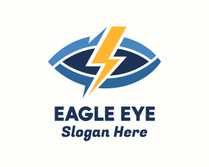 Thunderbolt Eye Energizer logo design