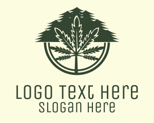 Botanical - Hemp Farm Badge logo design