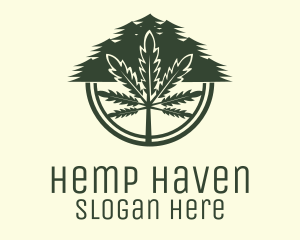 Hemp Farm Badge logo design