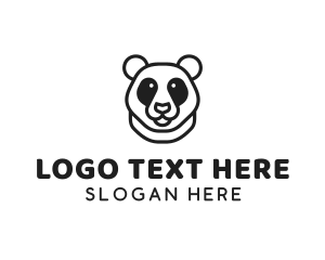 Blue Bear - Panda Bear Animal logo design