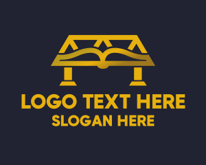 Bible - Book Bridge Library logo design