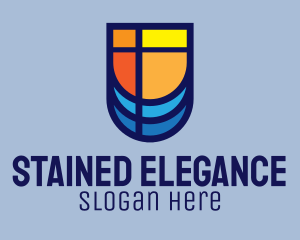 Stained Glass Parish Window logo design