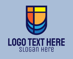 Bible - Stained Glass Parish Window logo design