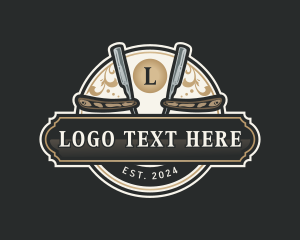 Parlor - Barbershop Razor Haircut logo design