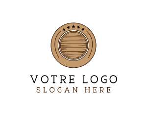 Underground - Wooden Barrel Badge logo design