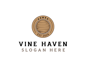 Wooden Barrel Badge logo design