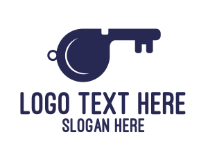 Privacy - Blue Whistle Key logo design
