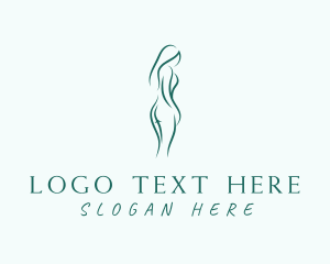 Feminine - Naked Elegant Woman logo design