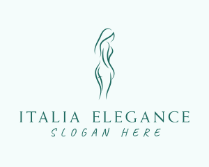 Naked Elegant Woman logo design