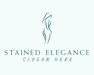 Naked Elegant Woman logo design