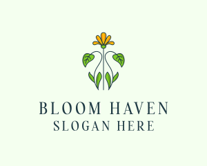 Flower Garden Plant logo design