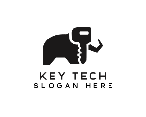 Key - Elephant Key Security logo design