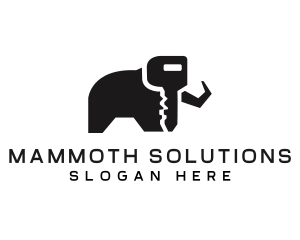 Mammoth - Elephant Key Security logo design