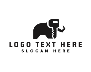 Locksmith - Elephant Key Security logo design