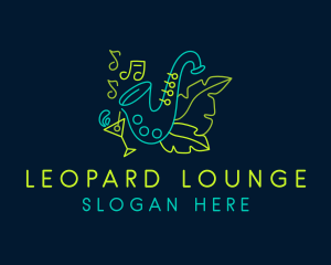 Saxophone Cocktail Bar  logo design