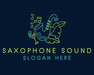 Saxophone Cocktail Bar  logo design