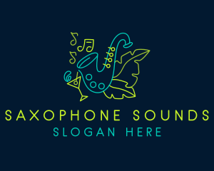 Saxophone - Saxophone Cocktail Bar logo design