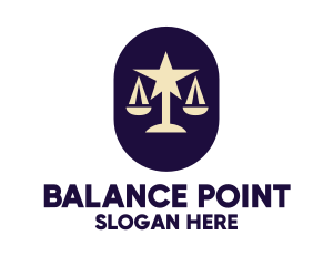 Equilibrium - Legal Lawyer Scales Star logo design