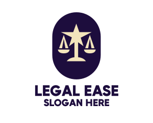 Legal - Legal Lawyer Scales Star logo design
