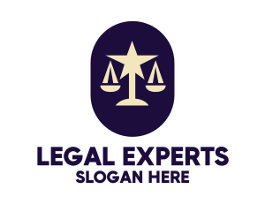 Lawyer - Legal Lawyer Scales Star logo design