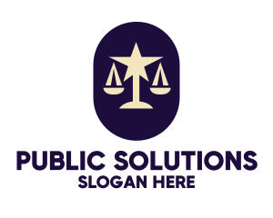 Government - Legal Lawyer Scales Star logo design