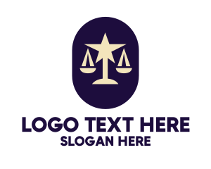 Legal - Legal Lawyer Scales Star logo design