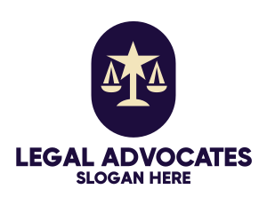 Lawyer - Legal Lawyer Scales Star logo design