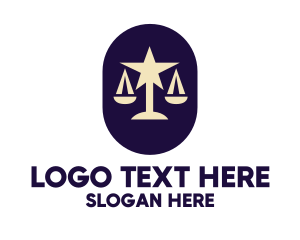 Celebrity - Legal Lawyer Scales Star logo design