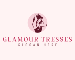 Retro Woman Beauty  logo design