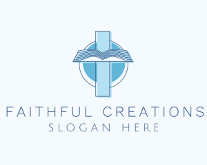 Faith - Blue Cross Bible Faith logo design