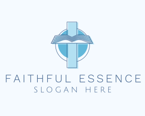 Faith - Blue Cross Bible Faith logo design