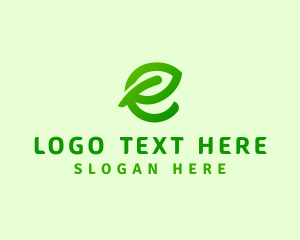 Environment - Leaf Environment Letter E logo design