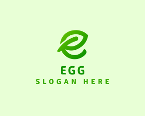 Leaf Environment Letter E Logo