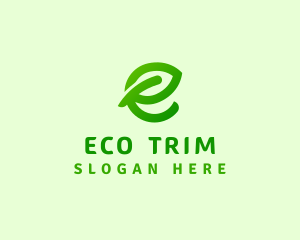 Leaf Environment Letter E logo design