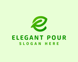 Leaf Environment Letter E logo design