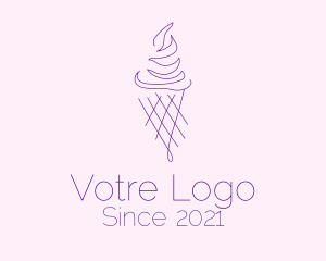 Purple - Purple Ice Cream Outline logo design