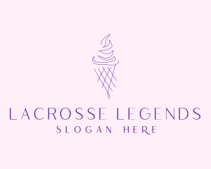 Purple Ice Cream Outline logo design