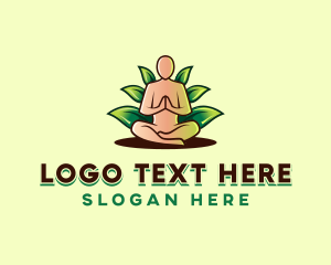 Lifestyle - Yoga Leaf Relaxation logo design