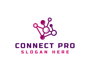 Network Chain Connection logo design