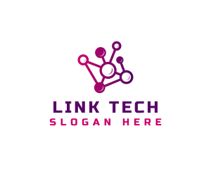 Network Chain Connection logo design