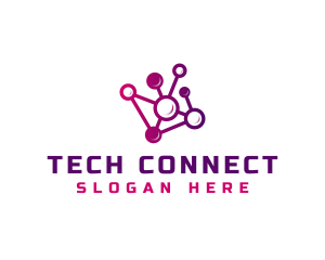 Network Chain Connection logo design