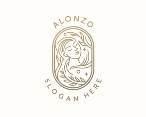 Golden Wellness Woman logo design