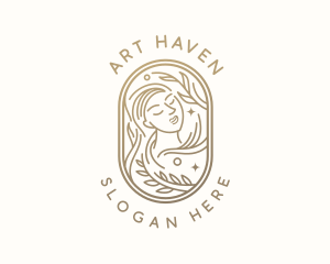 Golden Wellness Woman logo design